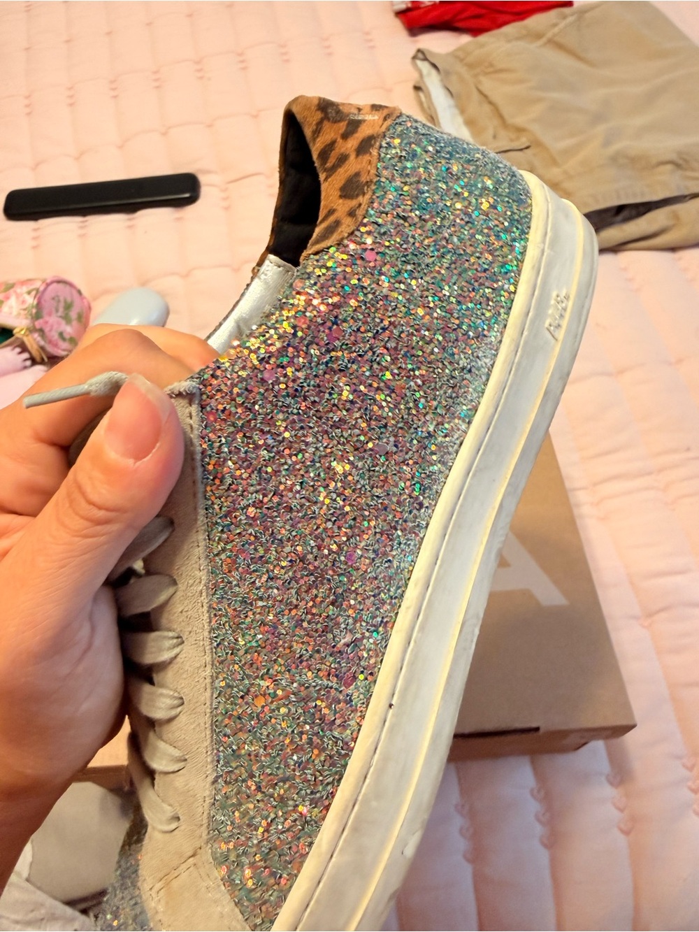 P448 Glitter Low-Top Sneakers in Multi-Color - Picture 8 of 11